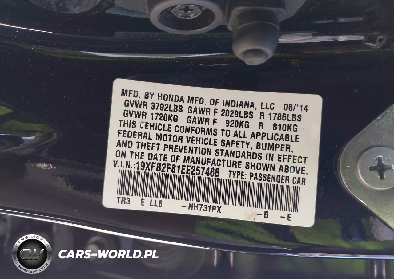 2014 Honda Civic Ex VIN:19XFB2F81EE257468 - 9