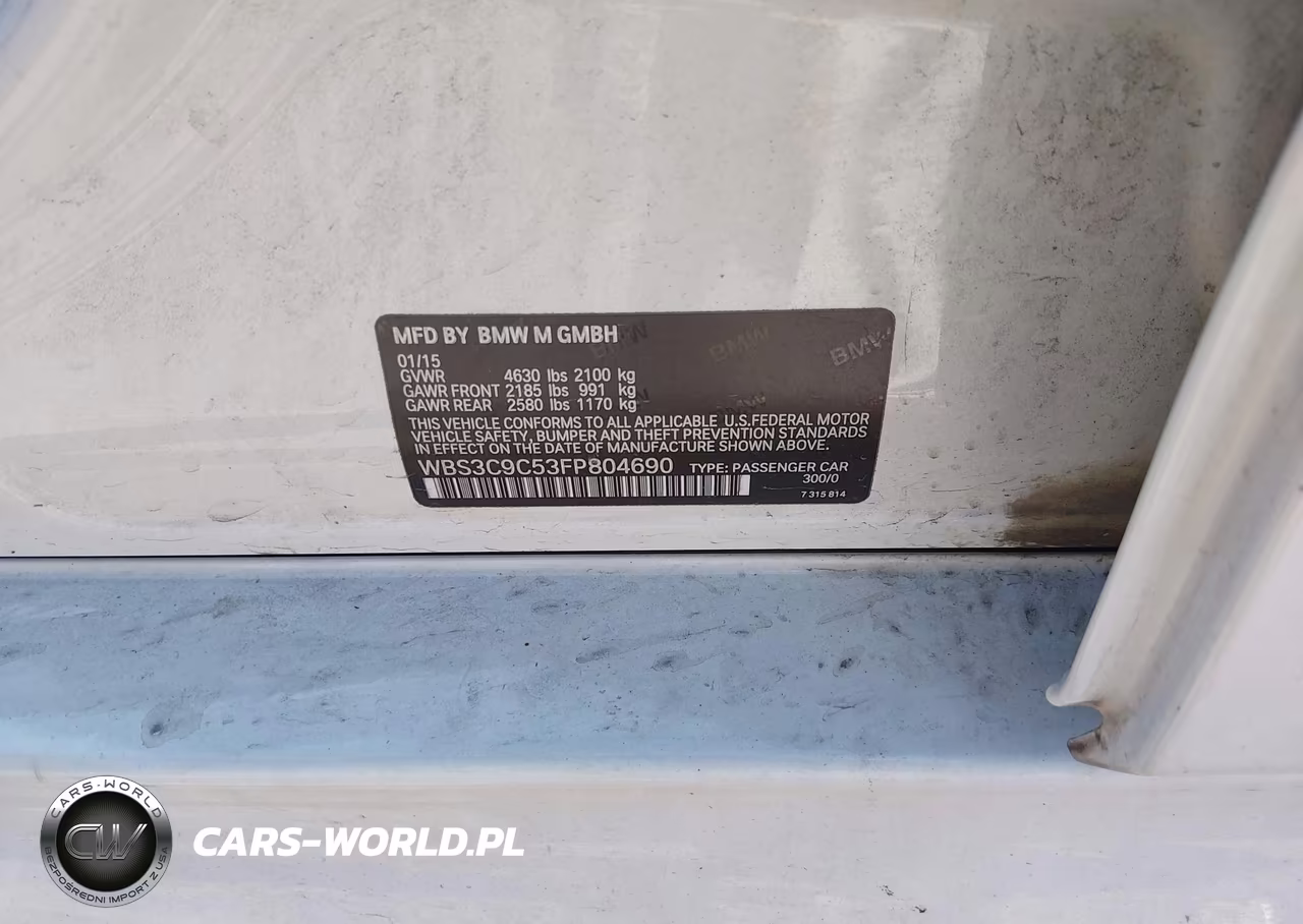 2015 BMW M3 VIN:WBS3C9C53FP804690 - 9