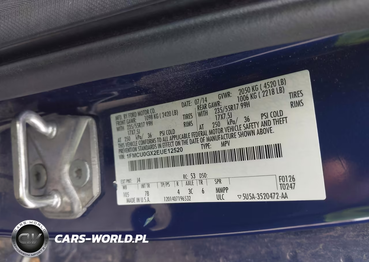2014 Ford Escape Se VIN:1FMCU0GX2EUE12520 - 9