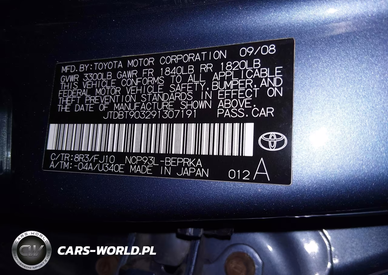 2009 Toyota Yaris VIN:JTDBT903291307191 - 9