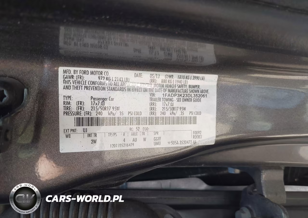2013 Ford Focus Se VIN:1FADP3K23DL352061 - 9