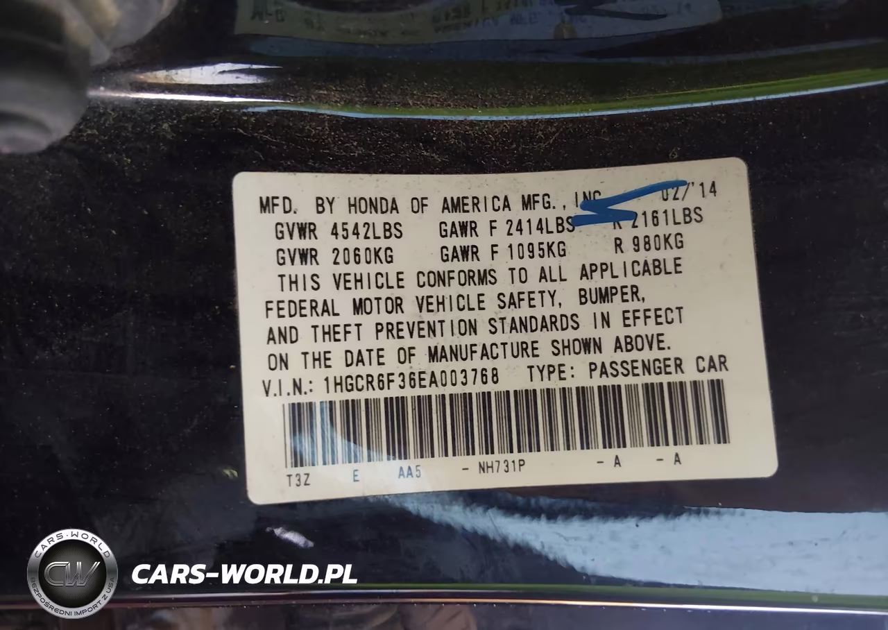 2014 Honda Accord Hybrid VIN:1HGCR6F36EA003768 - 9