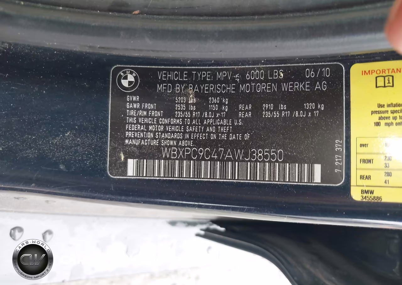 2010 BMW X3 xDrive30I VIN:WBXPC9C47AWJ38550 - 9