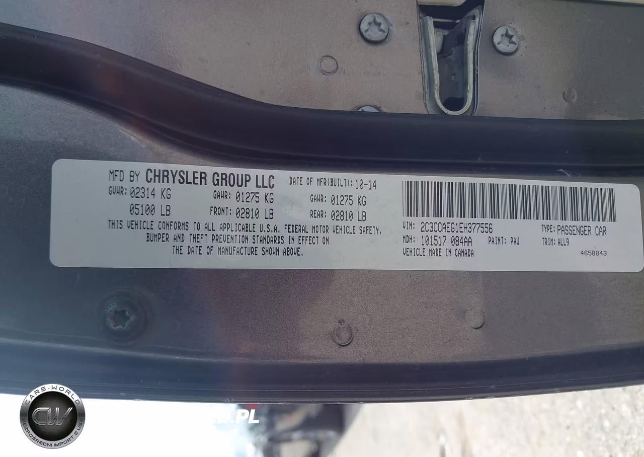 2014 Chrysler 300C VIN:2C3CCAEG1EH377556 - 9