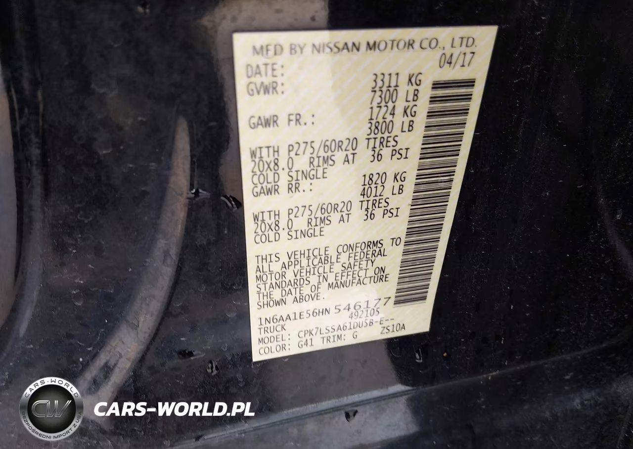 2017 Nissan Titan Sv VIN:1N6AA1E56HN546177 - 9