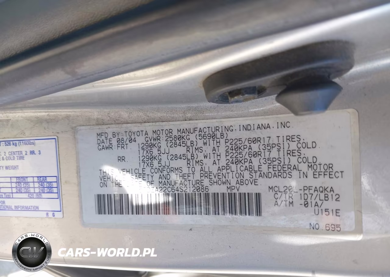 2004 Toyota Sienna Xle Limited VIN:5TDZA22C64S212086 - 9