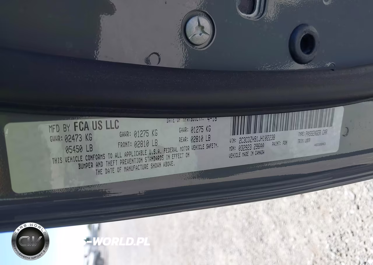 2018 Dodge Challenger VIN:2C3CDZH91JH102238 - 9