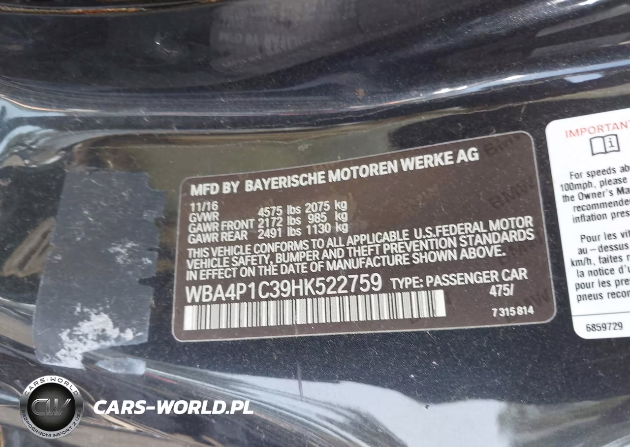 2017 BMW 440I VIN:WBA4P1C39HK522759 - 9