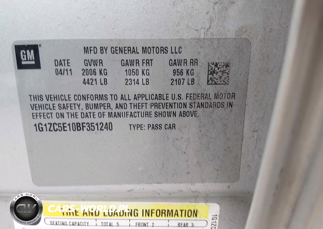 2011 Chevrolet Malibu 1Lt VIN:1G1ZC5E10BF351240 - 9