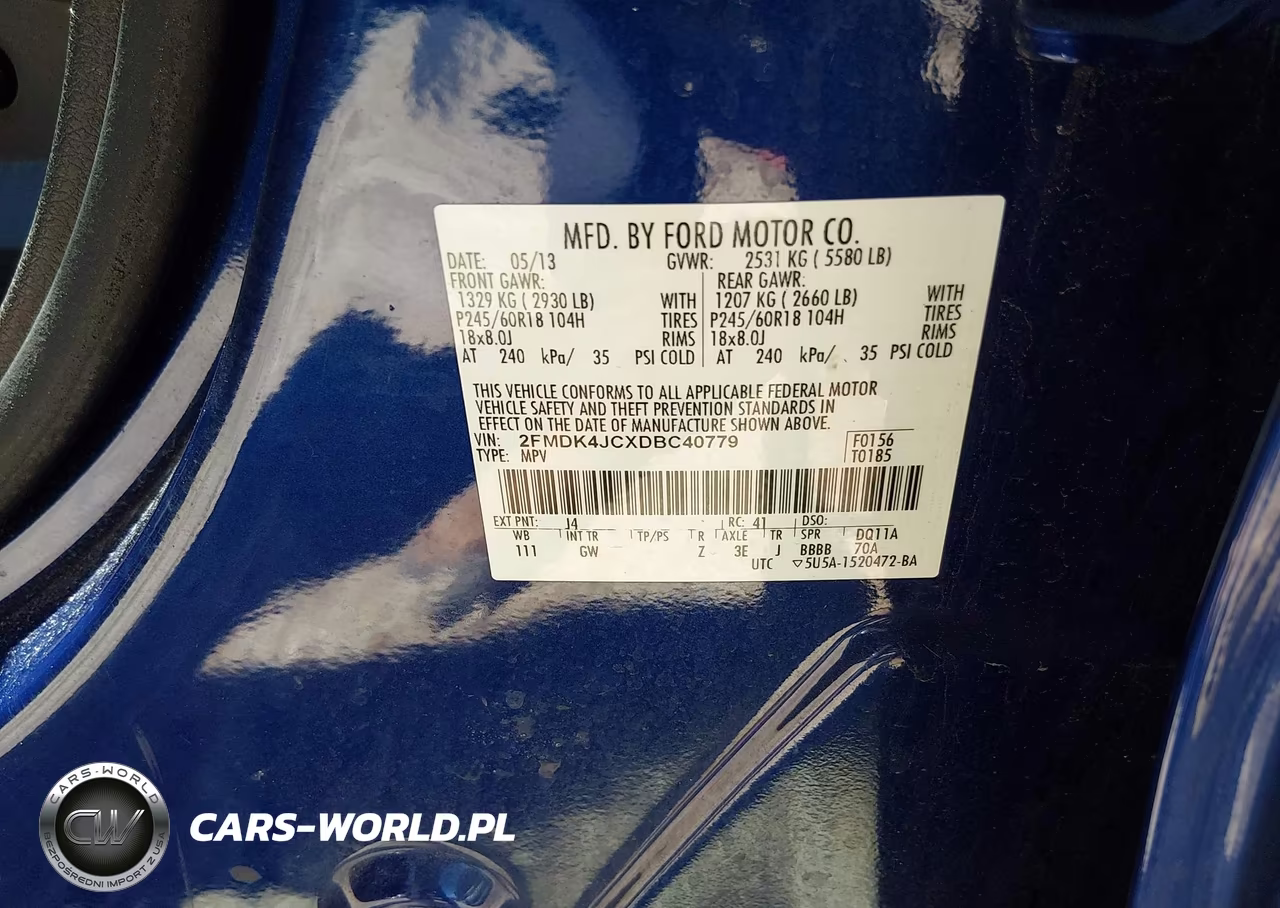 2013 Ford Edge Sel VIN:2FMDK4JCXDBC40779 - 9