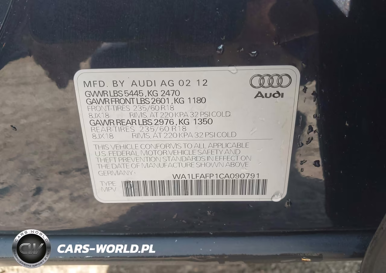 2012 Audi Q5 2.0T Premium VIN:WA1LFAFP1CA090791 - 9