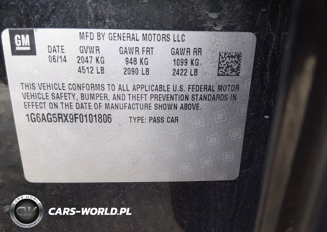 2015 Cadillac Ats Standard VIN:1G6AG5RX9F0101806 - 9