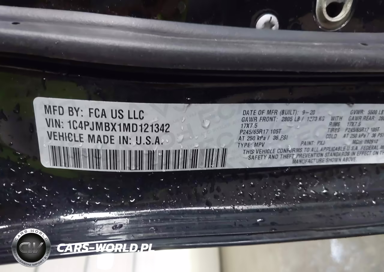 2021 Jeep Cherokee Trailhawk 4X4 VIN:1C4PJMBX1MD121342 - 9