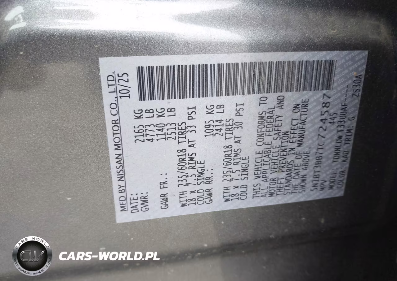 2026 Nissan Rogue Sv VIN:5N1BT3BB7TC724587 - 9