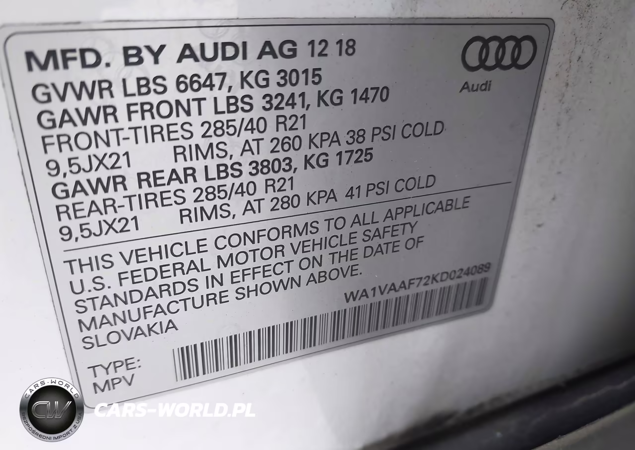 2019 Audi Q7 55 Premium VIN:WA1VAAF72KD024089 - 9
