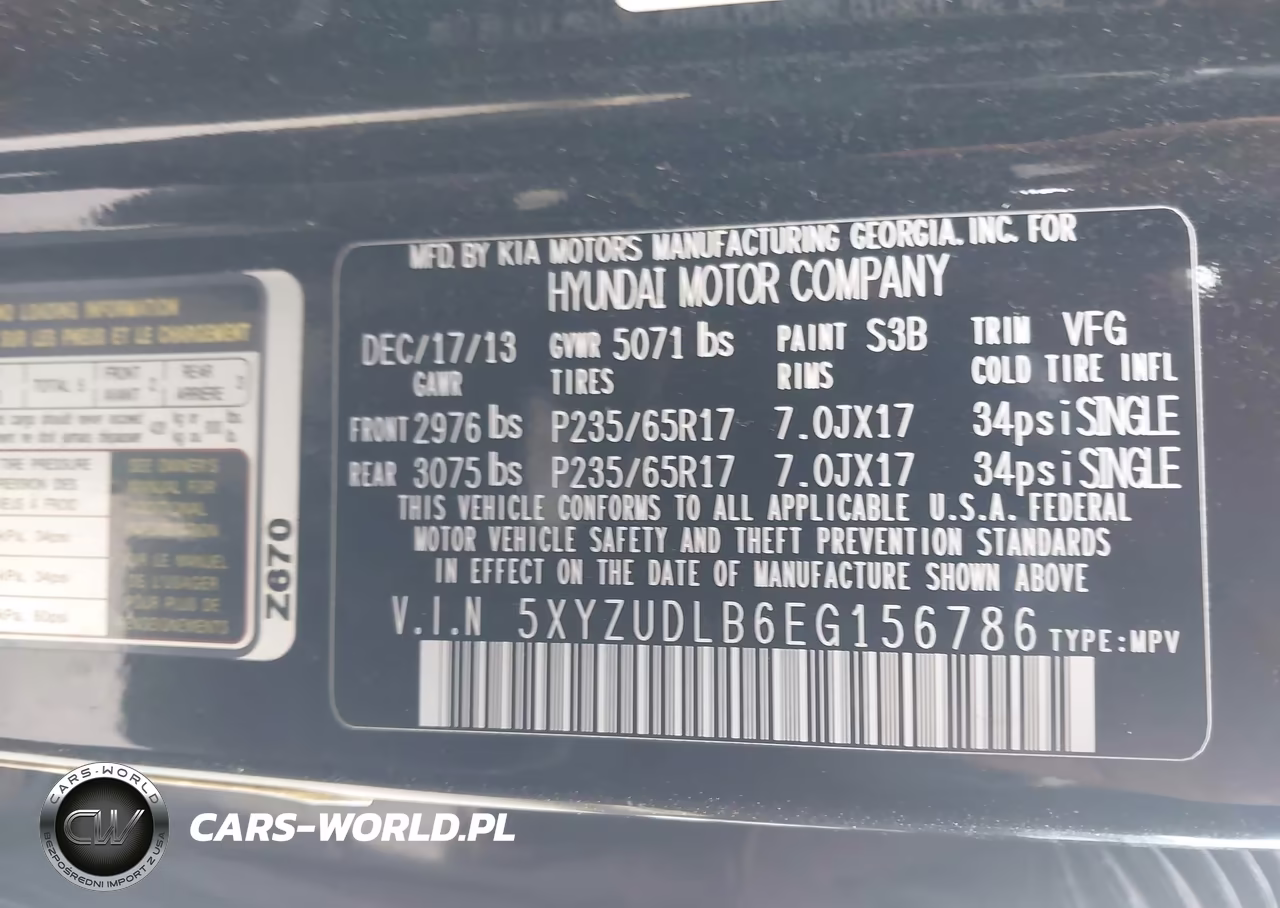 2014 Hyundai Santa Fe Sport 2.4L VIN:5XYZUDLB6EG156786 - 9