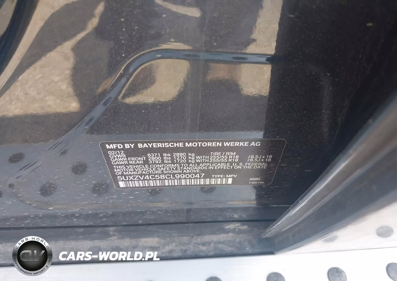 2012 BMW X5 VIN:5UXZV4C58CL990047 - 9