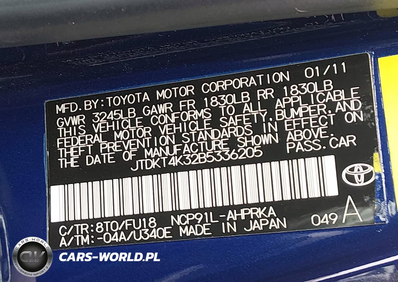 2011 Toyota Yaris VIN:JTDKT4K32B5336205 - 9