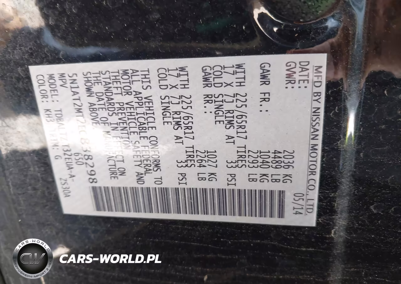 2014 Nissan Rogue Sv VIN:5N1AT2MT2EC838298 - 9