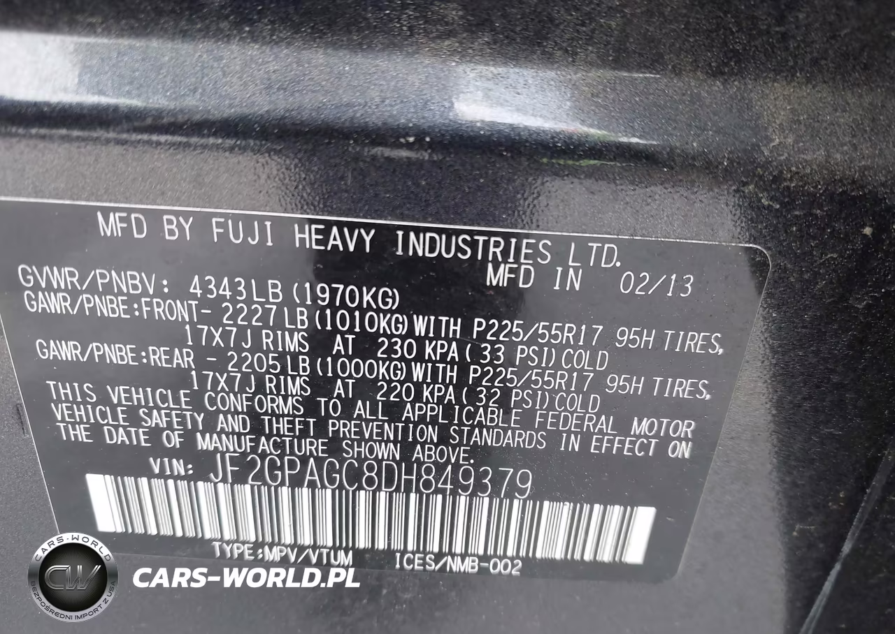 2013 Subaru Xv Crosstrek 2.0I Limited VIN:JF2GPAGC8DH849379 - 9