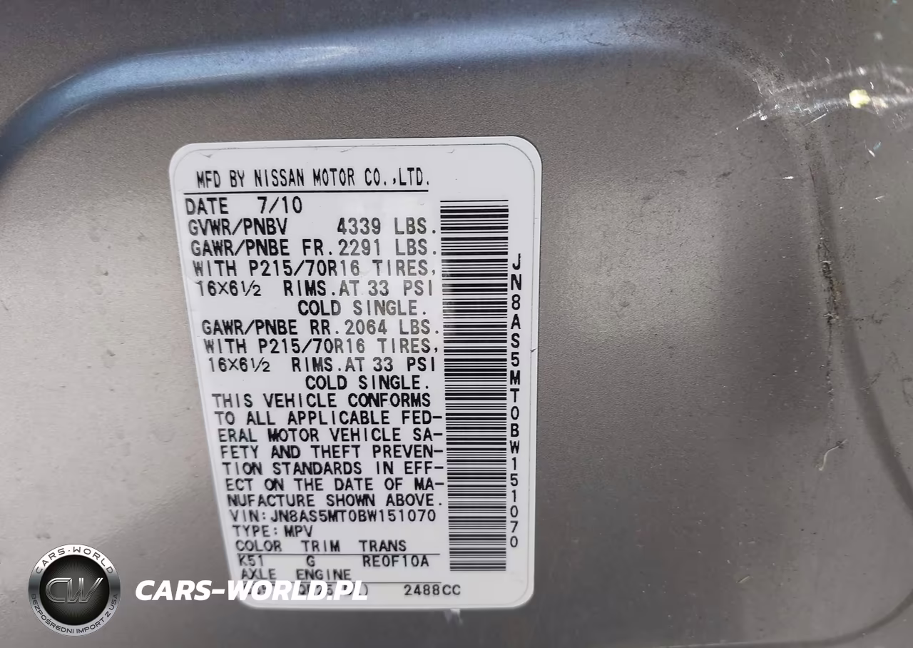 2011 Nissan Rogue S VIN:JN8AS5MT0BW151070 - 9