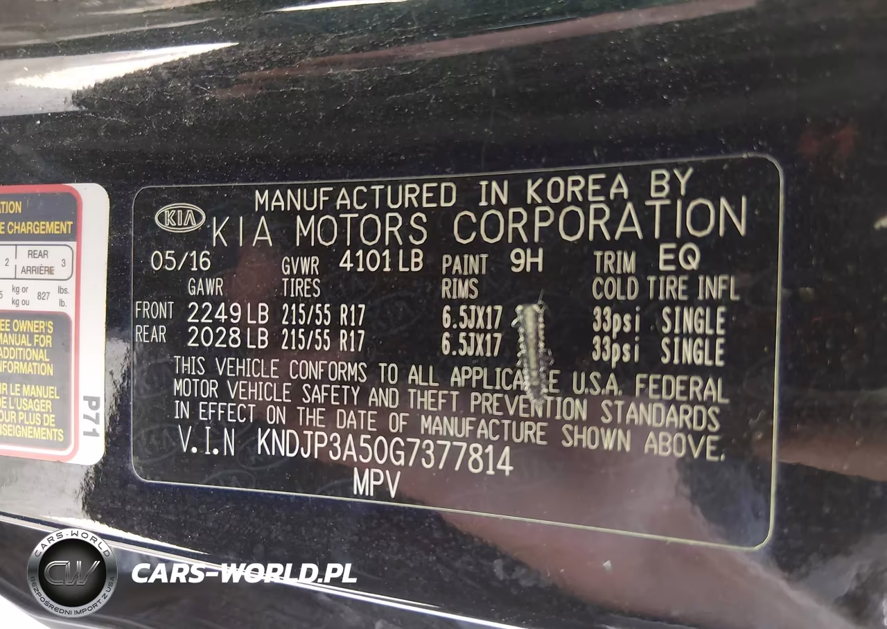 2016 Kia Soul + VIN:KNDJP3A50G7377814 - 9