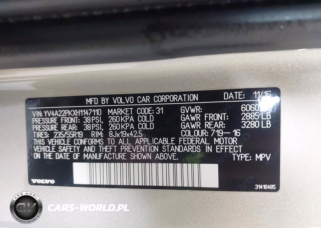 2017 Volvo Xc90 T6 Momentum VIN:YV4A22PKXH1147110 - 9