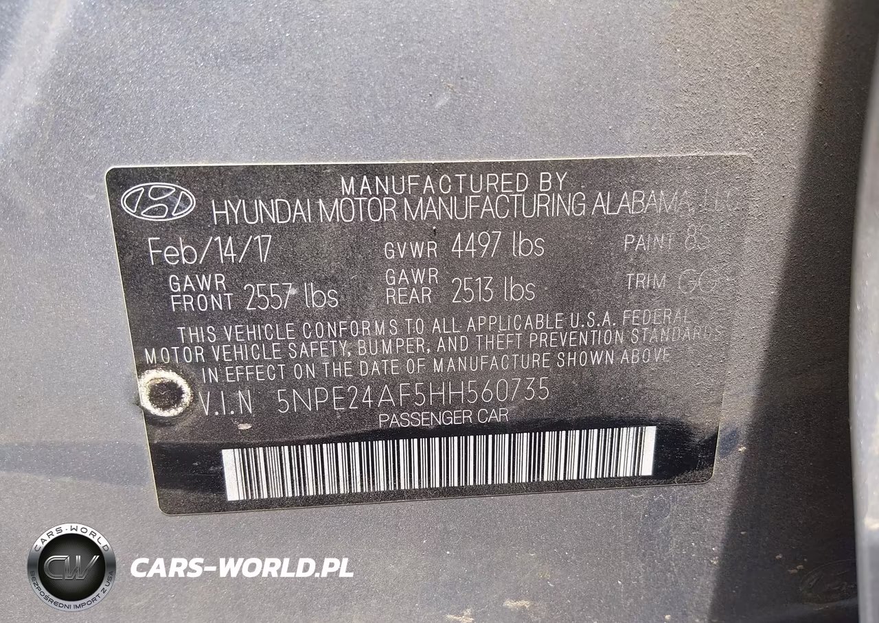 2017 Hyundai Sonata VIN:5NPE24AF5HH560735 - 9