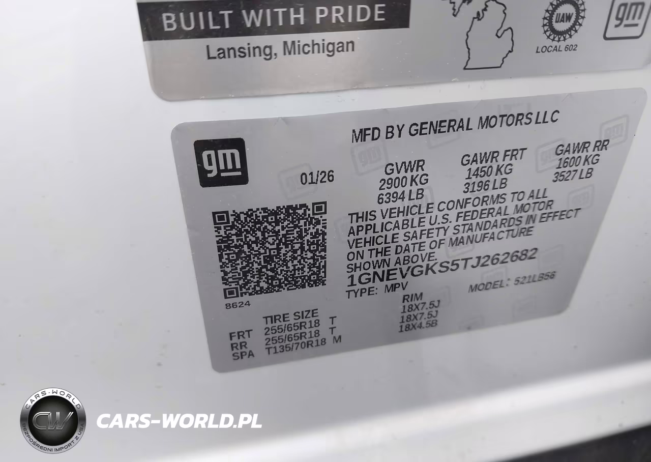 2026 Chevrolet Traverse Awd Lt VIN:1GNEVGKS5TJ262682 - 9
