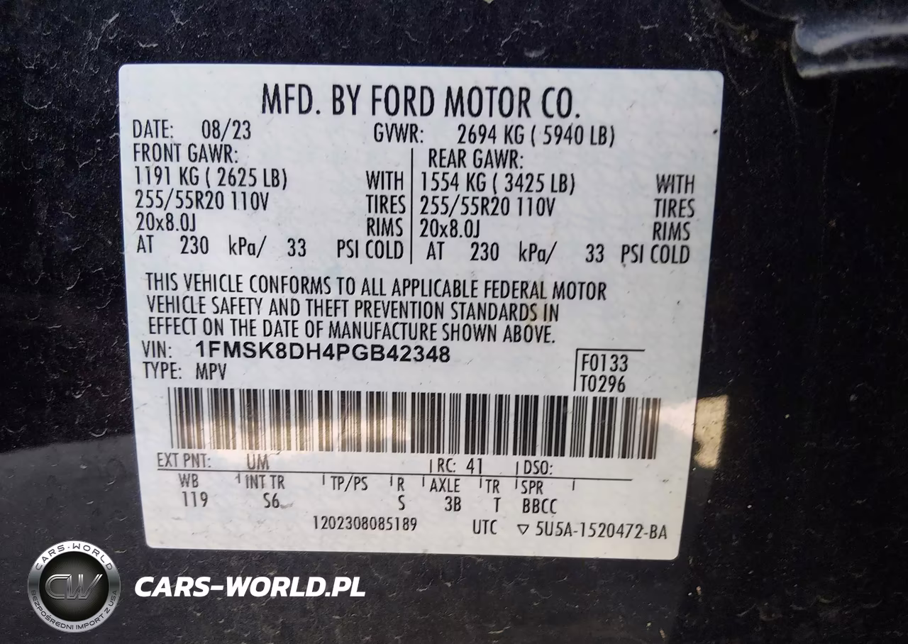 2023 Ford Explorer Xlt VIN:1FMSK8DH4PGB42348 - 9