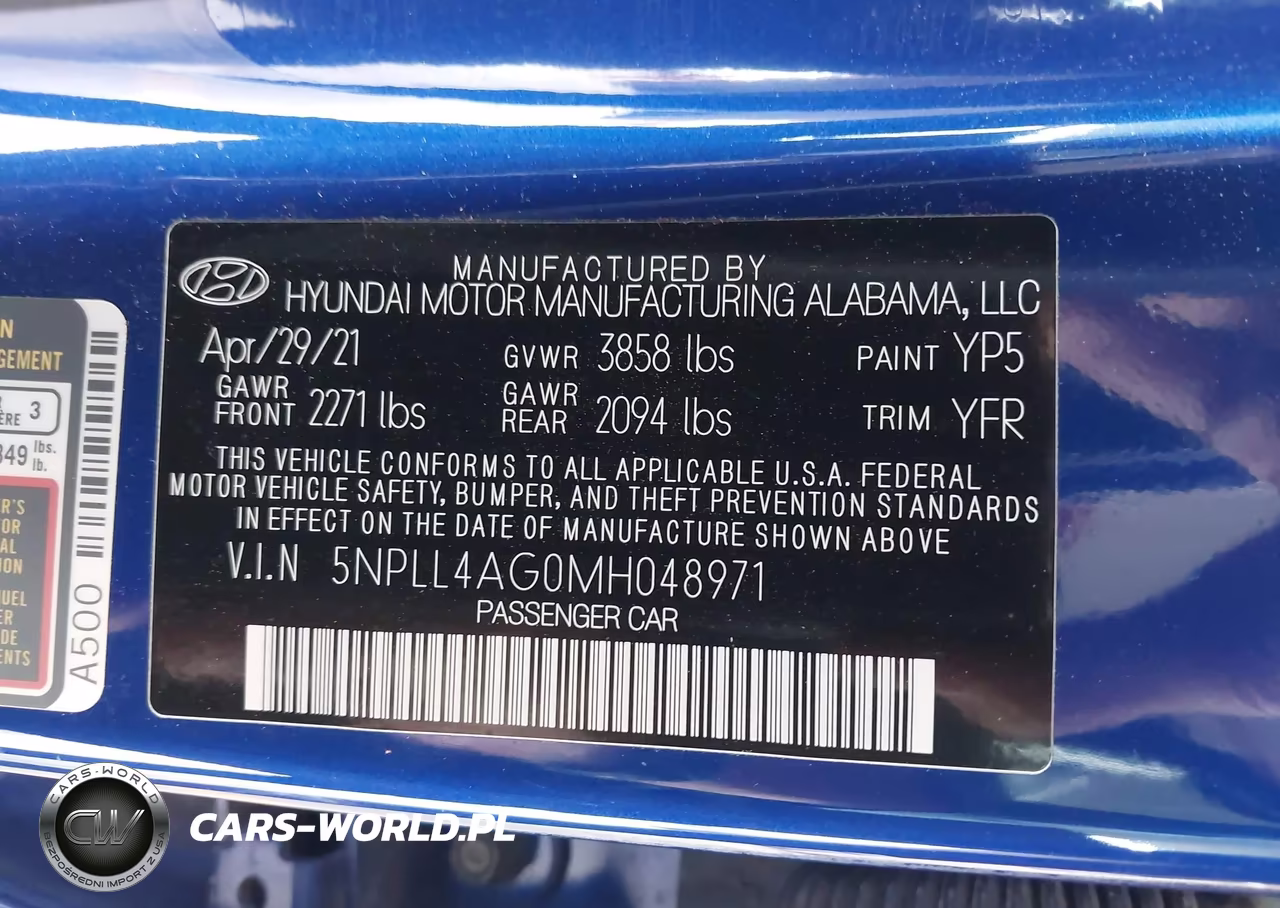 2021 Hyundai Elantra Se VIN:5NPLL4AG0MH048971 - 9