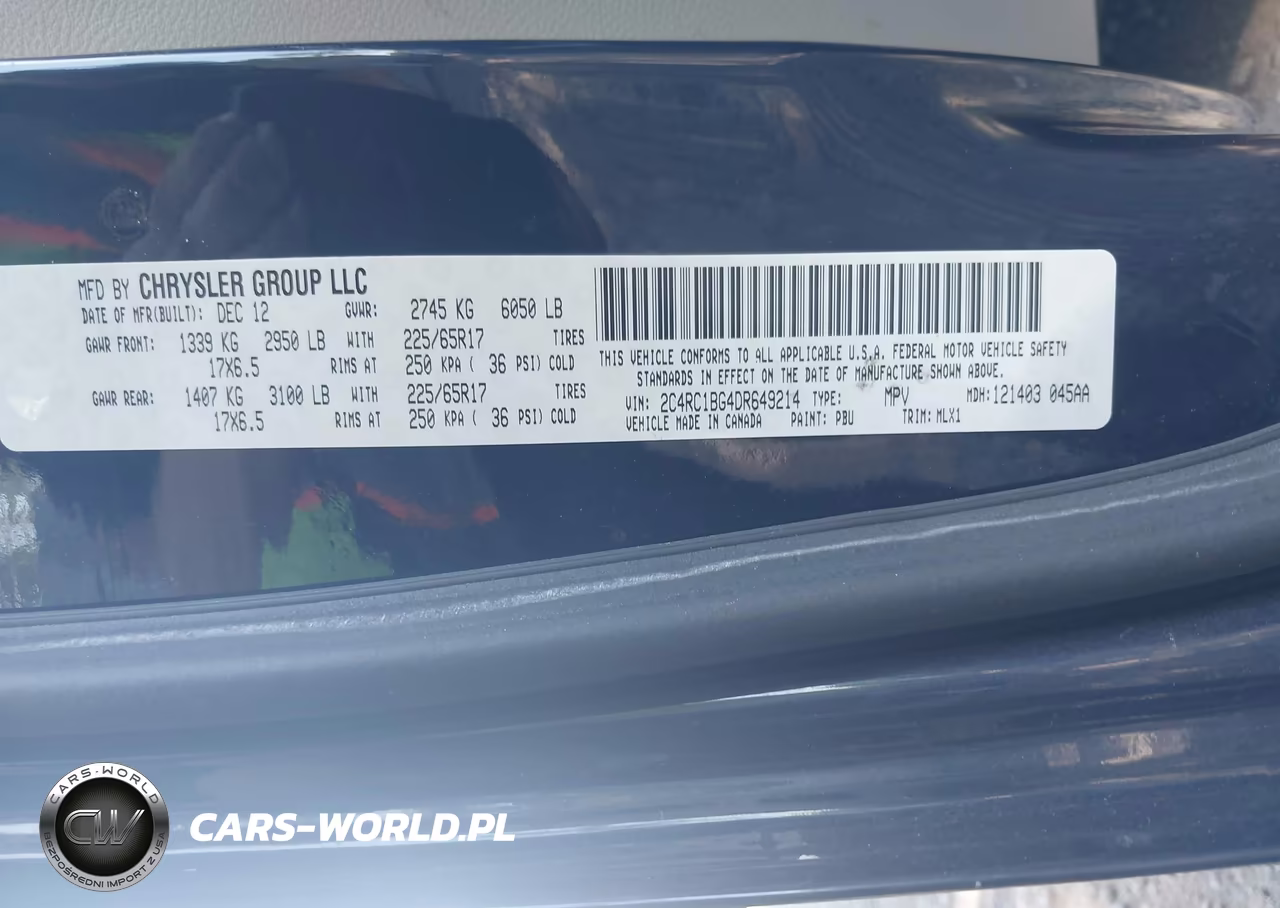 2013 Chrysler Town & Country Touring VIN:2C4RC1BG4DR649214 - 9