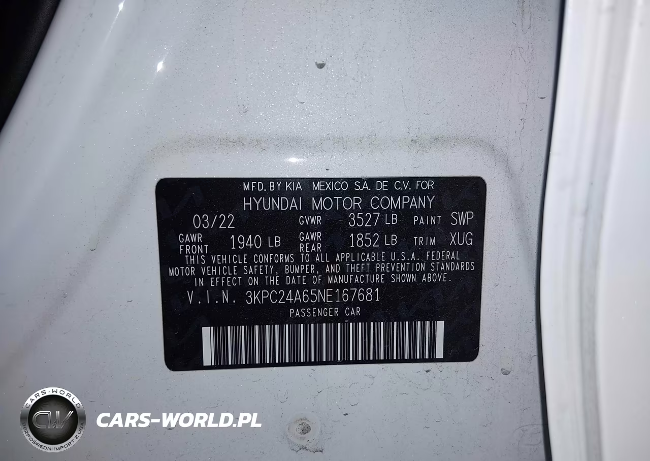 2022 Hyundai Accent Sel VIN:3KPC24A65NE167681 - 9