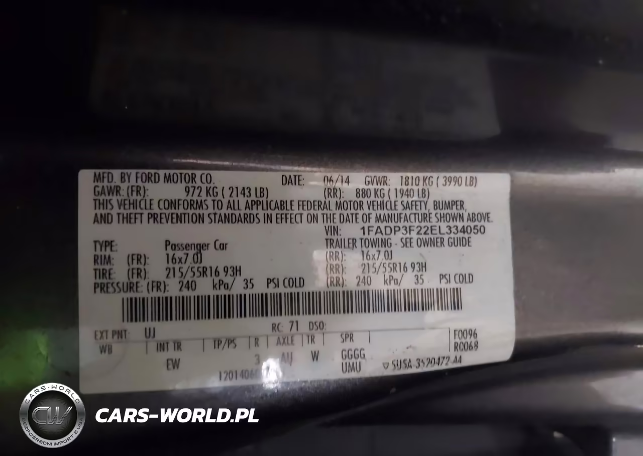 2014 Ford Focus Se VIN:1FADP3F22EL334050 - 9