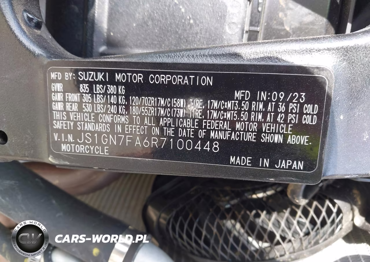 2024 Suzuki Gsx-R600 VIN:JS1GN7FA6R7100448 - 10