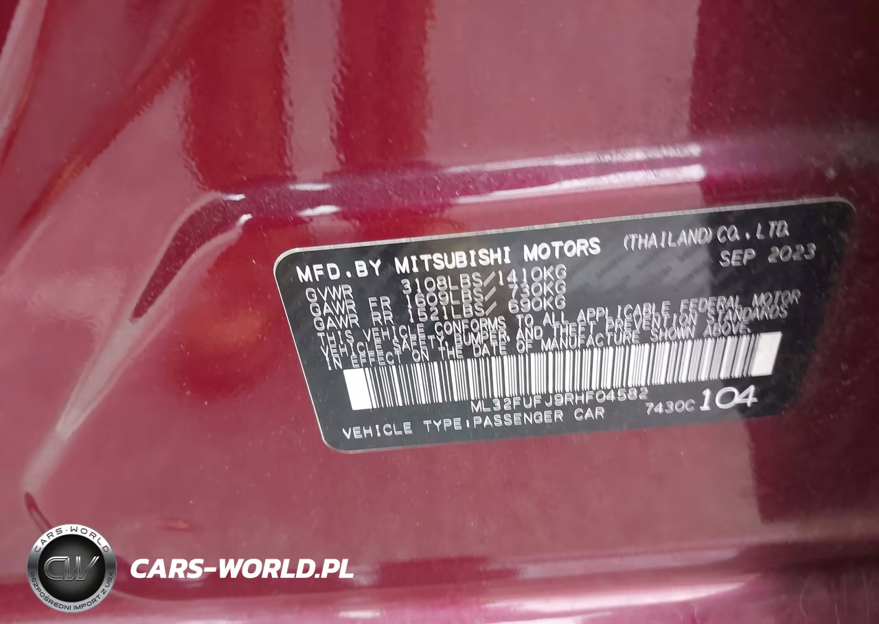 2024 Mitsubishi Mirage G4 Es VIN:ML32FUFJ9RHF04582 - 9