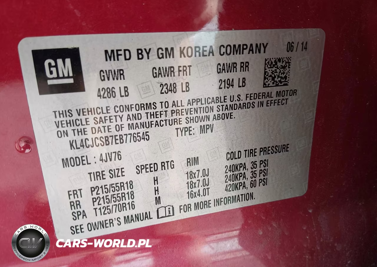 2014 Buick Encore Leather VIN:KL4CJCSB7EB776545 - 9