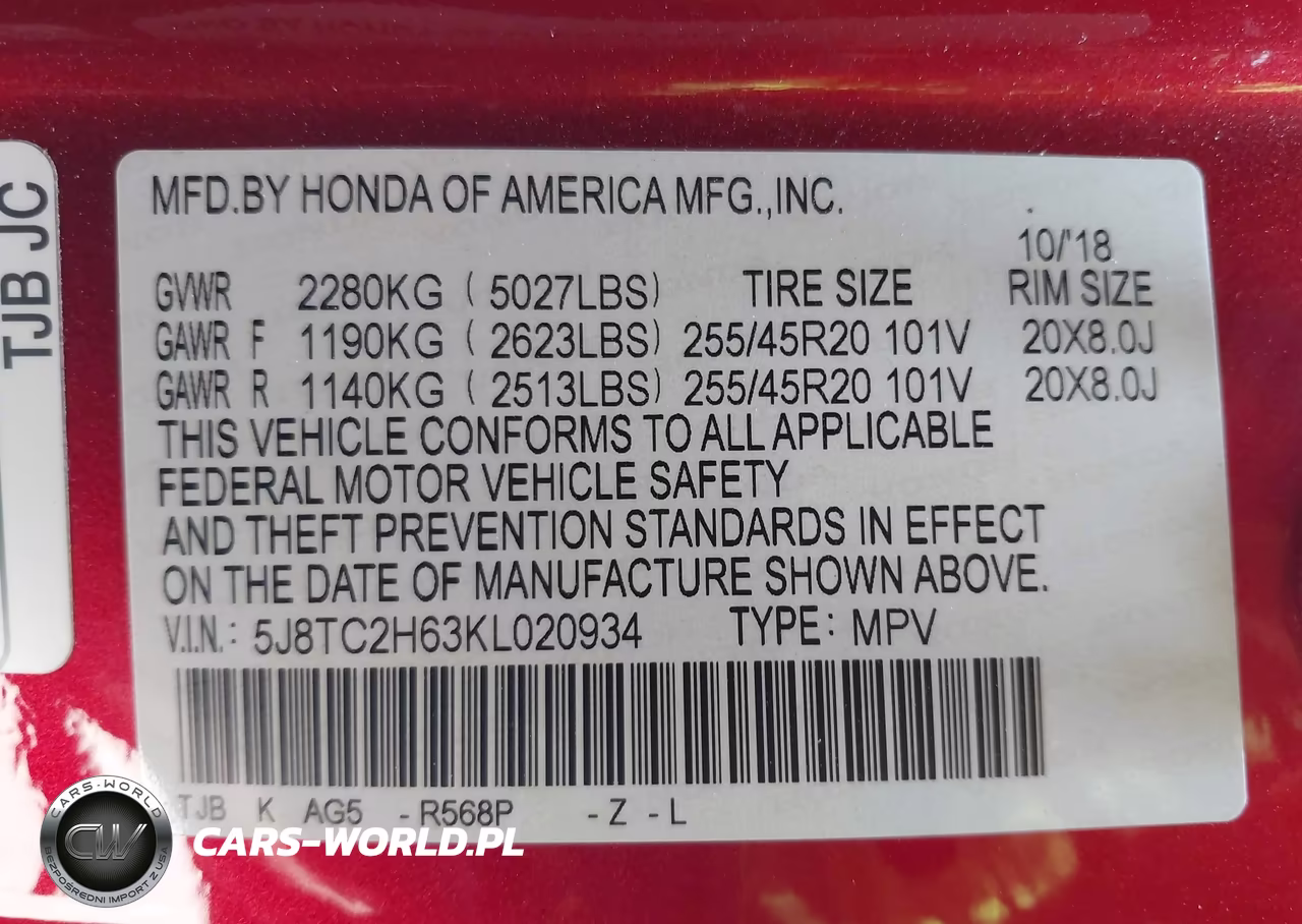 2019 Acura Rdx A-Spec Package VIN:5J8TC2H63KL020934 - 9