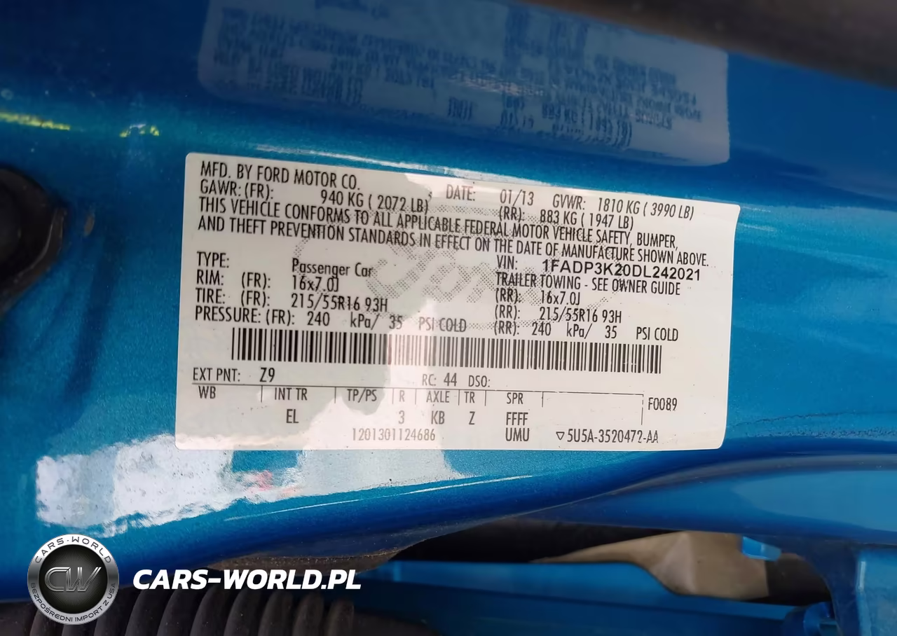 2013 Ford Focus Se VIN:1FADP3K20DL242021 - 9
