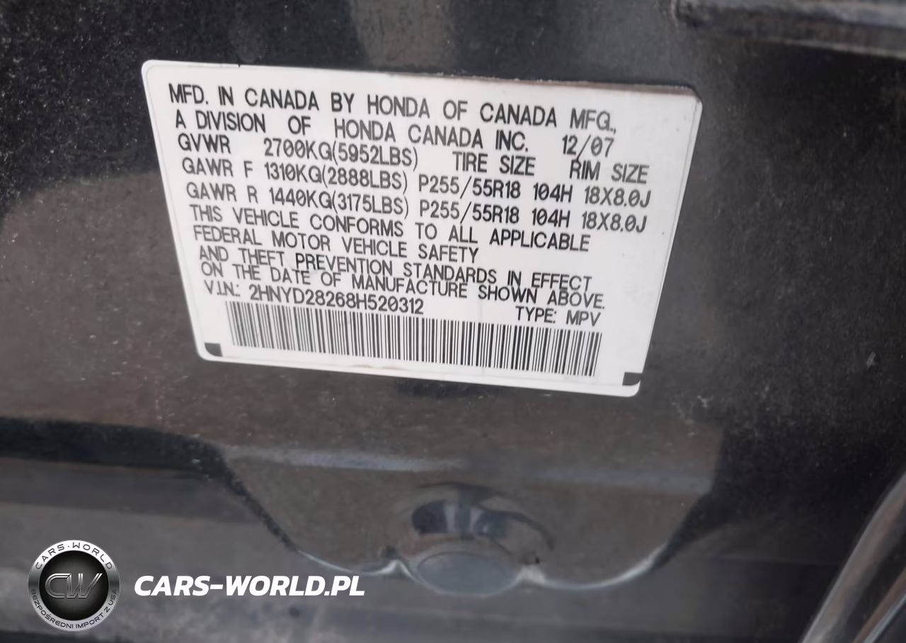 2008 Acura Mdx VIN:2HNYD28268H520312 - 9