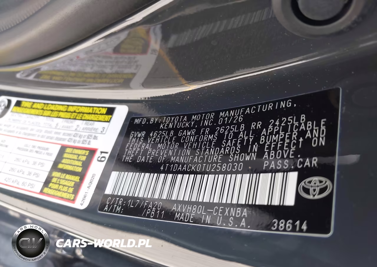 2026 Toyota Camry Le VIN:4T1DAACK0TU258030 - 9