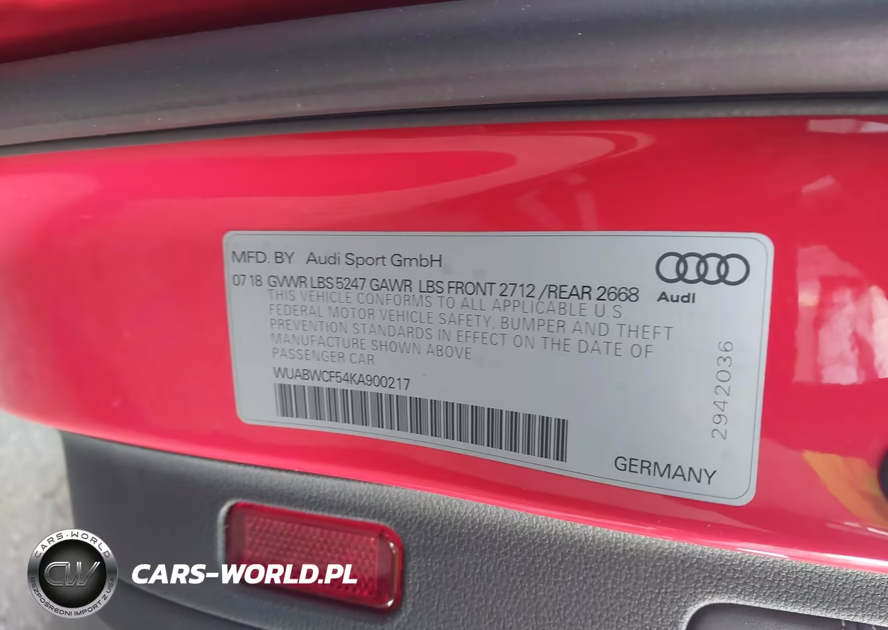 2019 Audi Rs 5 2.9T VIN:WUABWCF54KA900217 - 9