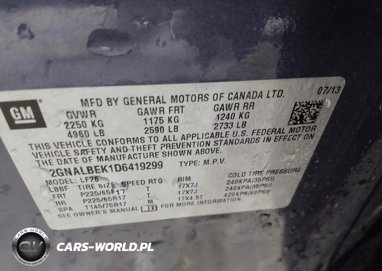 2013 Chevrolet Equinox Ls VIN:2GNALBEK1D6419299 - 9