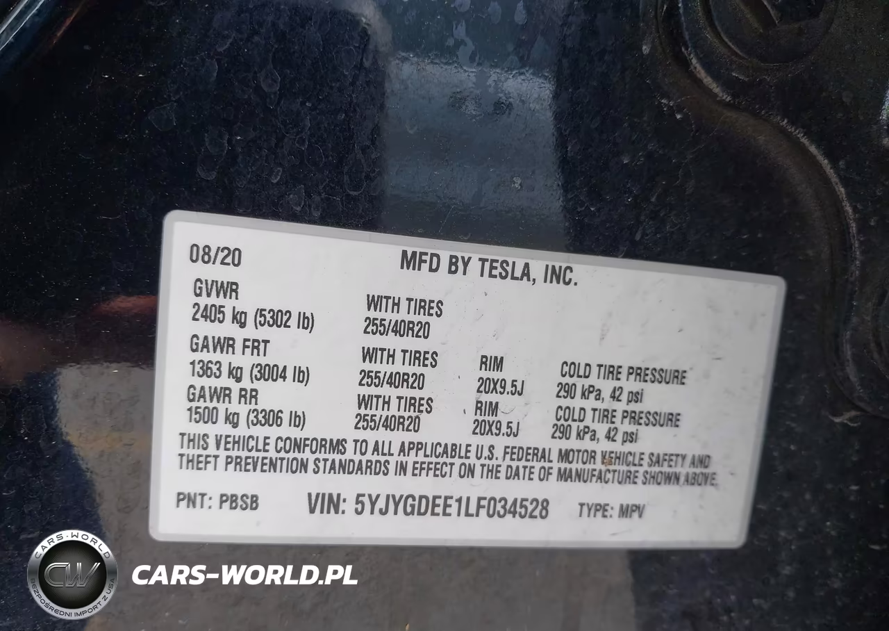 2020 Tesla Model Y Long Range Dual Motor All-Wheel Drive VIN:5YJYGDEE1LF034528 - 9