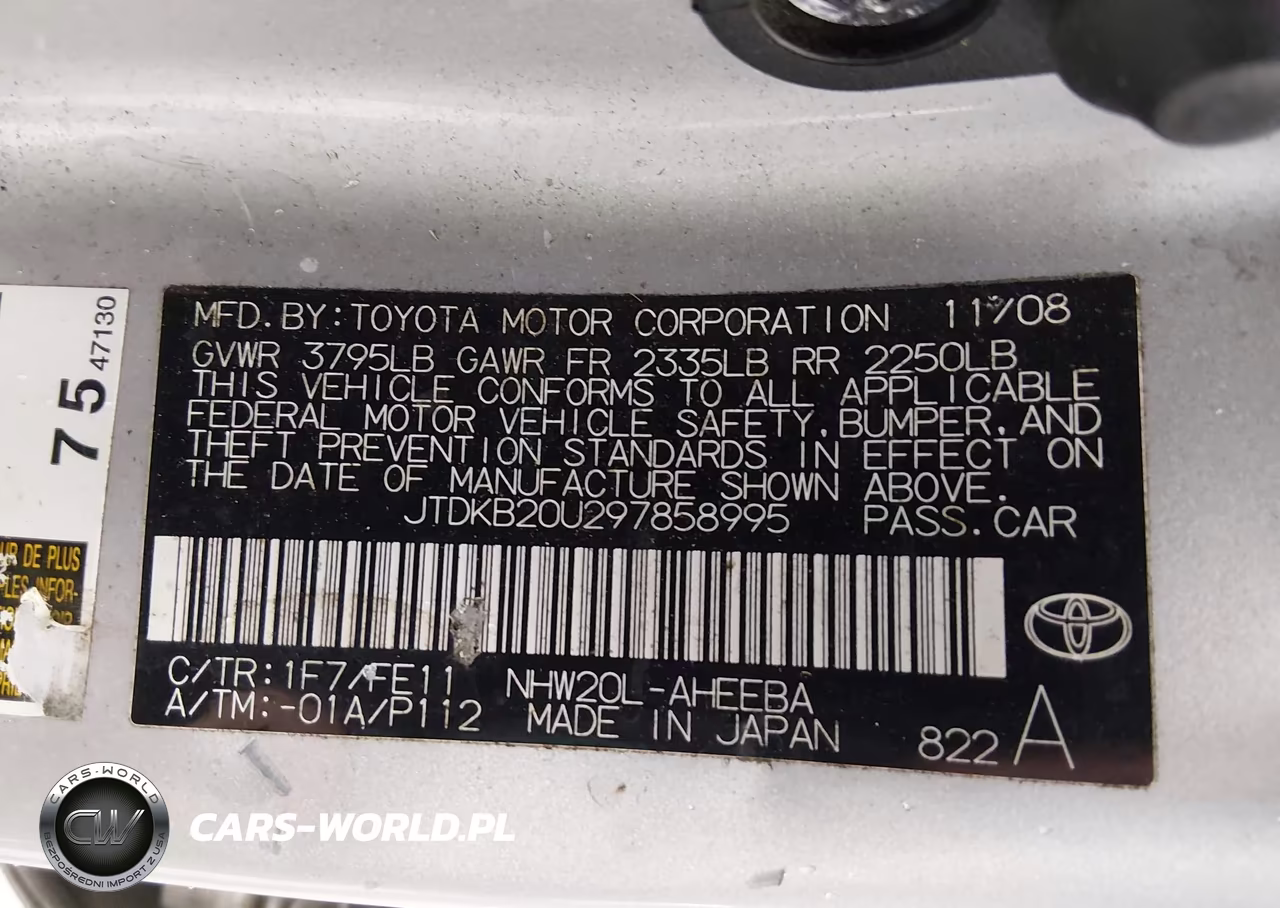 2009 Toyota Prius VIN:JTDKB20U297858995 - 9