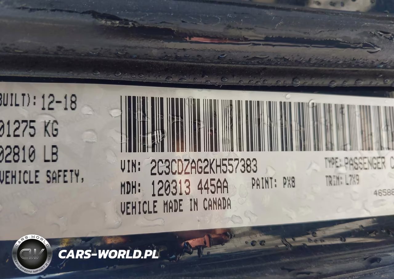 2019 Dodge Challenger Sxt VIN:2C3CDZAG2KH557383 - 9