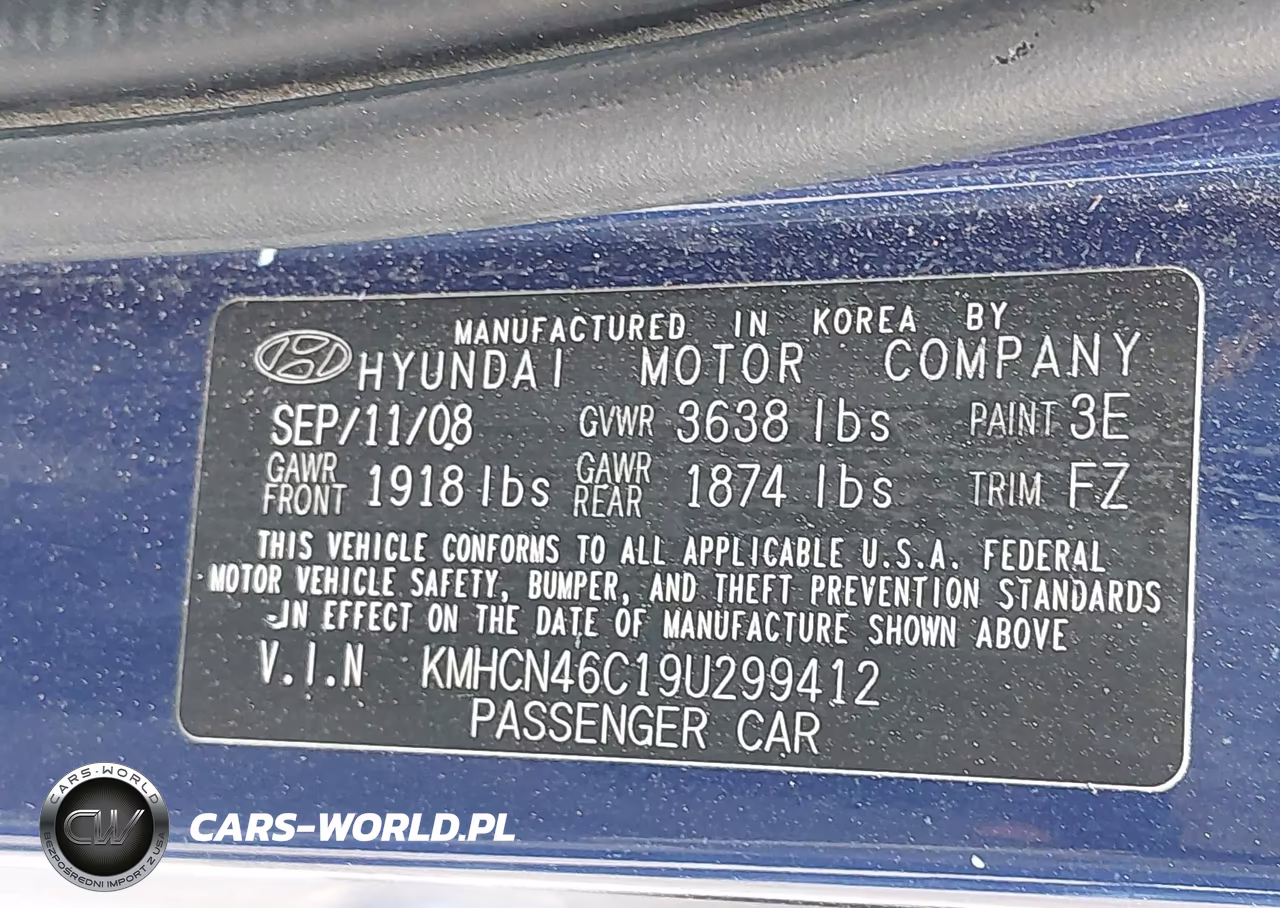 2009 Hyundai Accent Gls VIN:KMHCN46C19U299412 - 9