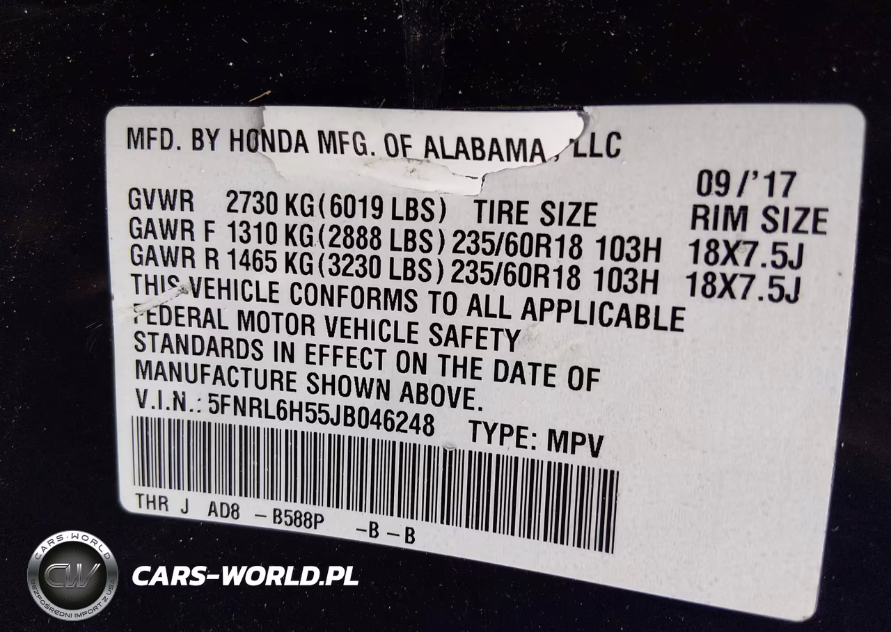 2018 Honda Odyssey Ex VIN:5FNRL6H55JB046248 - 9