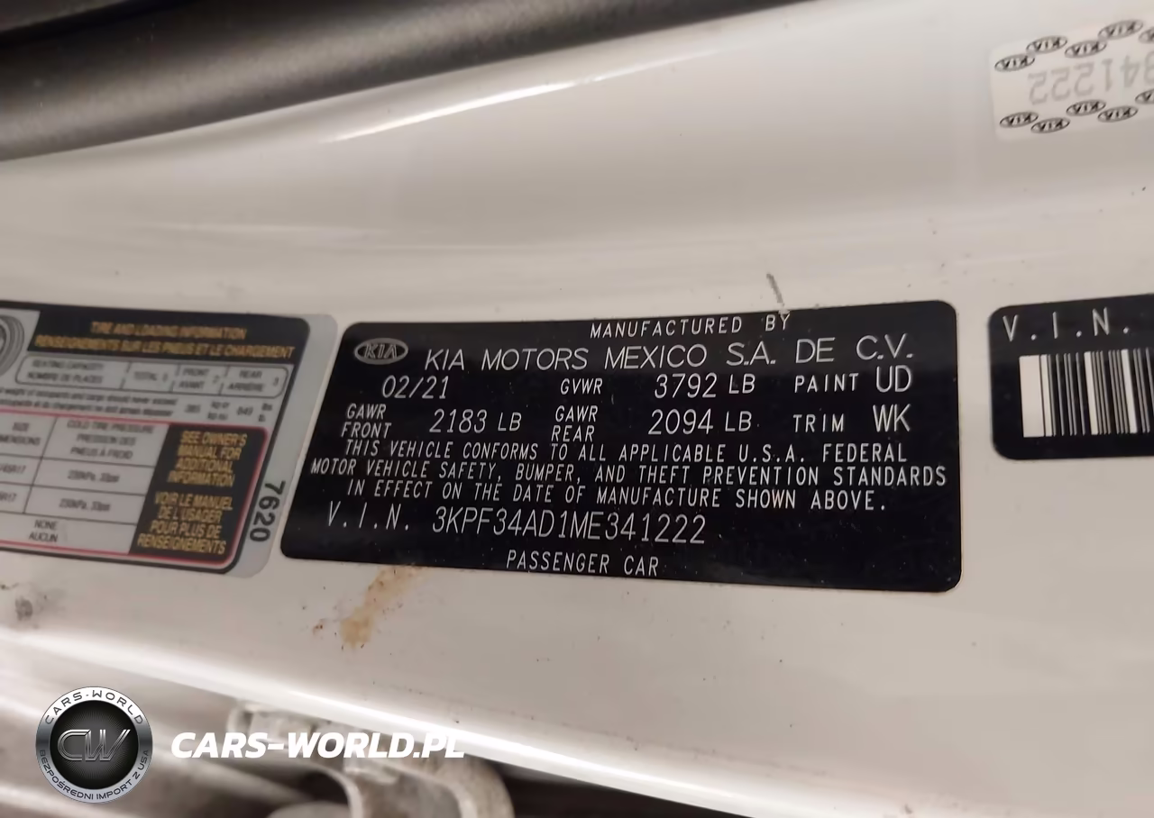 2021 Kia Forte Gt-Line VIN:3KPF34AD1ME341222 - 9