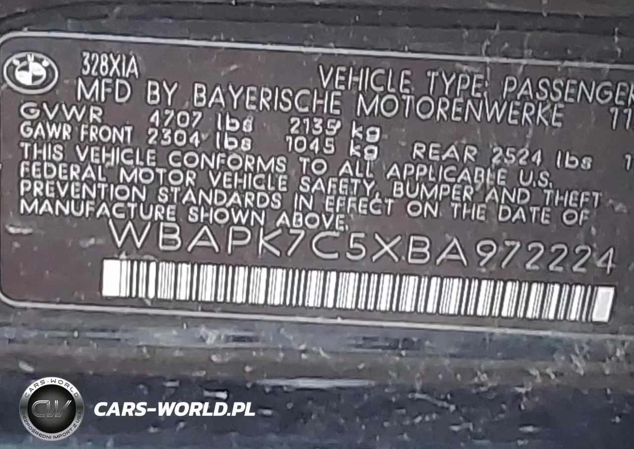 2011 BMW 328I xDrive VIN:WBAPK7C5XBA972224 - 9